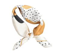 YUECIBAI Schal Damen Seiden Schal Für Frauen Atmungsaktiv Modischer Hals Kragen Mit Buntem Druck Perfektes Haarband Halstuch Für Partys Pendelt Kaffee