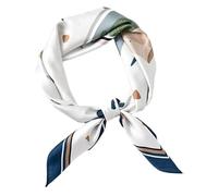 YUECIBAI Schal Damen Seiden Schal Für Frauen Atmungsaktiv Modischer Hals Kragen Mit Buntem Druck Perfektes Haarband Halstuch Für Partys Pendelt Grün