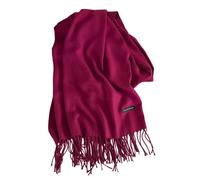 YUECIBAI Schal Damen Wrap Gemütlicher Verdickter Einfarbiger Quaste Schal Für Frauen Warmer Schal Mit Weitem Langen Hals Gewinert