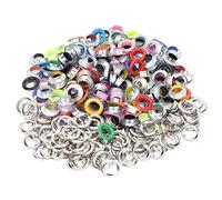 Yuecoom 200 Stück Metall-Ösen, Bunte Eisen-Ösen-Ösen Mit Unterlegscheibe Für DIY-Taschen, Schuhe, Kleidung, Dekoration(10mm)