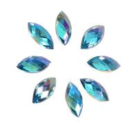 YUEHISY Strasssteine mit Flacher Rückseite, Pferdeauge-Acryl-Strasssteine zum Basteln mit 5 Farben, Scrapbooking- für DIY-Projekte, 500 Stück Weiße Glitzernde Edelsteine, Ko (Dunkelblau)