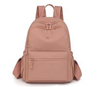 YUESITE Rucksack Damen Wasserdicht Nylon Damenrucksack Casual Daypack Frauen Elegant Schultertasche Cityrucksack Reiserucksack für Reisen Schule Arbeit (Rosa)