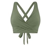 YueYue Bikini BH Damen Bademoden Bikinioberteil Große Brüste Damen Push up Bikini Top Swimsuit Bra Sport Trocknend Padded Sommer Strand Bikini Swim Oberteil Rückenfrei Badeanzug mit Polster (2-AG, M)