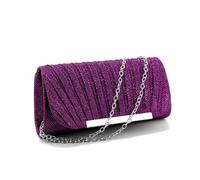 YUEZHAN Abendtasche Damen Clutch Damen-Abend Taschen Aus Metall Mit Pailletten Und Kleiner Umschlag Förmiger Party-Party-Event-Handtaschen Geldbörse Ym9778Purple