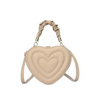 YUEZHAN Abendtasche Damen Clutch Mode Herzförmige Schöne Schulter Taschen Für Damen Pu-Leder Damen Crossbody-Taschen Vintage Casual Khaki
