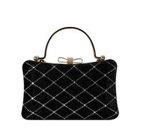 YUEZHAN Abendtasche Damen Clutch Pailletten Karierte Mode Abend Taschen Für Frauen Handtaschen Kette Schulter Taschen Kissen Geldbörse Brieftaschen Schwarz