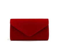 YUEZHAN Abendtasche Damen Clutch Rote Farbe Frauen Abend Taschen Cover Umschlag Design Party Hochzeit Mädchen Handtaschen Schulter Clutch Velvet Mode Geldbörse Ym9338Red