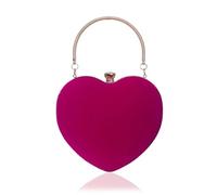 YUEZHAN Abendtasche Damen Clutch Rotes Herz Frauen Clutch Kleine Goldene Samt Abend Taschen Party Hochzeit Handtaschen Geldbörse Für Weibliche Ym1125Rose