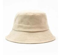 YUEZHAN Bucket Hat Hut Damen Herren Winter Retro Cord Eimer Hut Mode Designer Streetwear Fischer Mützen Strand Kappe Outdoor Unisex Hut 54-58Cm Beige