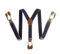 YUEZHAN Hosenträger Suspender 35Mm Breite Hosenträger Für Männer Braun Pu Leder Knopf Y Zurück Männer Mode Hosenträger Papa Geschenk 2