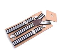 YUEZHAN Hosenträger Suspender Herren-Hosenträger Herren-Hosenträger Stützen Für Damen Elastisch Verstellbare Hosenträger Kleidung Blackstripe