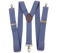 YUEZHAN Hosenträger Suspender Herren-Hosenträger Mit Elastischem Riemen 3 Clips Hakenschnalle Für Herren Business Arbeit Herren-Hosenträger Breite Herren-Hosenträger Blau