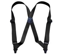 YUEZHAN Hosenträger Suspender Hosenträger Für Männer 3,8 cm Breit 2 Kunststoff-Clips Strapazierfähig Für Große Und Große Trucker-Hosenträger Verstellbare Elastische Hosenträger Schwarz