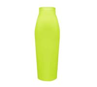 YUEZHAN Hübscher Rock Bleistiftrock Damen Damen Elastischer Verband Rock Bodycon Bleistift Rock Für Elegante Damen Röcke XL Neongreen