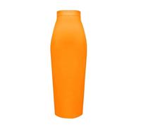 YUEZHAN Hübscher Rock Bleistiftrock Damen Damen Elastischer Verband Rock Bodycon Bleistift Rock Für Elegante Damen Röcke XL Orange