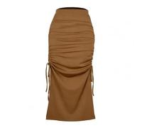 YUEZHAN Hübscher Rock Bleistiftrock Damen Schürf Rock Sexy Hüfte Unregelmäßiger Rock Schlank Mode Hohe Taille Club Rock XL Khaki