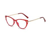YUEZHAN Sonnenbrille Herren Damen Brillen Gestelle Damen Klare Linse Brillen Rahmen Damen Mode Brillen Rot