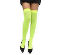 YUEZHAN Strapsstrümpfe Halterlose Strümpfe Sexy Abend Party Hohe Knies Trümpfe Elastizität Strümpfe Frauen Nahtlos Gelb