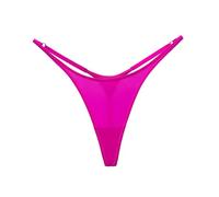 YUEZHAN Unterhosen Höschen Sexy Glatte Modische EIS Seide Tanga Für Frauen Fitness Sport Niedrige Taille Atmungsaktive Hohe Gabel T-Shirts M Fluor Zieren des Pulver