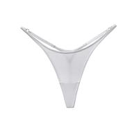 YUEZHAN Unterhosen Höschen Sexy Glatte Modische EIS Seide Tanga Für Frauen Fitness Sport Niedrige Taille Atmungsaktive Hohe Gabel T-Shirts S Weiß