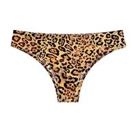 YUEZHAN Unterhosen Höschen Sport Tanga Damen Eisseide Nahtlose Yoga Unterwäsche Damen Sexy T-Shirt Stil XXL Tiger Muster