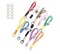 YUGSHNKFC 10 Stück Geflochtenes Seil Schlüsselanhänger Karabiner Schlüsselanhänger Für Rucksack Anhänger Zubehör Hängeschnur Schmuckherstellung Camping Robuste Kordelklemme