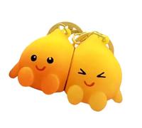 YUGSHNKFC Leuchtender Feuermann Schlüsselanhänger, einzigartiges Schlüsselzubehör, PVC Textur, modischer Schlüsselschmuck für Anime Liebhaber und jugendliche Erwachsene. Anime Schlüsselanhänger