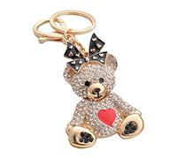 YUGSHNKFC Schleife Bär für Schlüsselanhänger Legierung für Liebe Herz Schlüsselbund weibliche Tasche Anhänger für Handtasche Auto Dekoration Hangin Schlüsselbund für Handtaschen