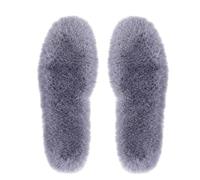 YUGWNN Kaninchenfell-Imitat Warme Schaffell Einlegesohlen für Damen und Herren,Weiche Flauschige Dicke Einlegesohlen für Gummistiefel Arbeitsschuhe Schneestiefel Hausschuhe 3 Paar - grau-40.5 EU