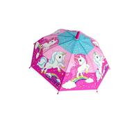 Yuhu Kinderregenschirm Einhorn für Mädchen | Bunter Regenschirm mit Regenbogen-Motiv | Leichter Kinderschirm ab 3 Jahren | Stockschirm stabil und kindgerecht