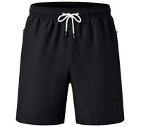 YuKaiChen Badehose Herren Badeshorts Schnelltrocknende Atmungsaktiv Strandhose Boardshorts mit Tunnelzug und Meshfutter für Sport Strand
