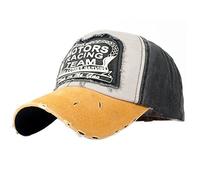 YULOONG Classic Baseball Cap 100% Baumwolle Vintage Washed Denim Dad Hat Verstellbare Größe für Männer Frauen Unisex (Gelb)