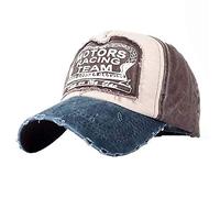 YULOONG Classic Baseball Cap 100% Baumwolle Vintage Washed Denim Dad Hat Verstellbare Größe für Männer Frauen Unisex (Braun B)