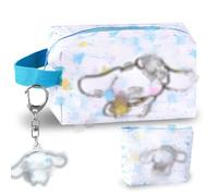 yumcute Kosmetiktasche 3 Stück Set Mit Schlüsselanhänger Portemonnaie und Cartoon Make-up Tasche Reise-Kosmetiktasche Kulturtasche Hohe Kapazität Geschenk für Mädchen