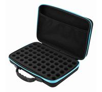 YUMILI Essential Oil Carrying Case Hard Shell Exterior Storage Organizer Premium Quality Eva Leather Material Sturdy Shock Proof Flexible Holds 60 Bottles 5ml 10ml 15ml for Travel Home (Blau)