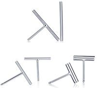 Yumilok 6PCS 925 Sterling Silber Stab Stäbchen Ohrstecker Ohrringe Ohrschmuck Bar Earrings für Damen Frauen Mädchen, 3 Paare