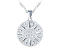 Yumilok 925 Sterling silber Damen Halskette Sonne Kreis Anhänger Sonnenanhänger Sun Münze Kette Choker für Frauen Damen