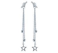 Yumilok 925 Sterling Silber Sterne Beads Stab Ohrstecker Ohrhänger Ohrring Jackets Hypoallergen Ohrschmuck für Damen Mädchen