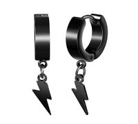 Yumilok Blitz Creolen Ohrringe Ohrstecker aus Edelstahl Ohrstecker Ohrringe für Damen Herren Ohrringe Stecker Damen Piercing