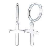 Yumilok Damen Creolen Ohrringe 925 Sterling Silber mit Kreuz Ohrstecker Kreuz Ohrringe Stecker Ohrhänger Ohrschmuck Hoop Huggie Piercing Knorpelohrringe Ohrstecker Für Frauen Mädchen
