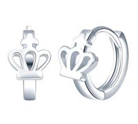 Yumilok Damen Ohrringe Ohrstecker Krone creolen klein 925 Sterling Silber Ohrmanschette Earcuffs Knorpel