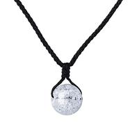 Yumilok Frauen Damen Mädchen Halskette Schwarz Cotton Cord Halsband mit Kristall Anhänger Geschenk für Mutter Freundin