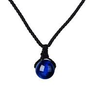 Yumilok Frauen Damen Mädchen Halskette Schwarz Cotton Cord Halsband mit Kristall Anhänger Geschenk für Mutter Freundin