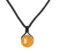 Yumilok Frauen Damen Mädchen Halskette Schwarz Cotton Cord Halsband mit Kristall Anhänger Geschenk für Mutter Freundin