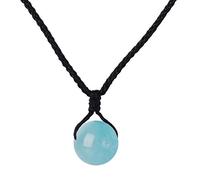 Yumilok Frauen Damen Mädchen Halskette Schwarz Cotton Cord Halsband mit Kristall Anhänger Geschenk für Mutter Freundin