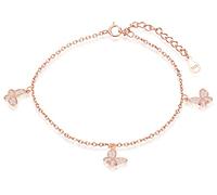 Yumilok Fusskettchen Armband mit Charms Schmetterling Anhänger Länge verstellbar Fußspange Fußband Knöchel Armband für Frauen Mädchen