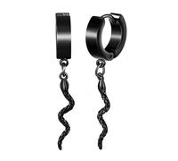 Yumilok Herren Ohrstecker Creolen Damen Ohrringe Edelstahl Ohrstecker Ohrringe Schwarz Stecker Schlange Anhänger Männer Frauen Piercing Knorpelohrringe