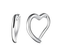 Yumilok Herz Ohrringe Creolen Ohrstecker Herren Damen Edelstahl Gestüt Ohrringe Klappbar Ohrhänger Hoop Huggie Knorpel Helix Tragus Piercing Nase Lippen
