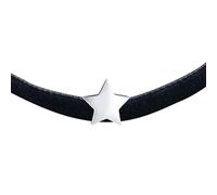 Yumilok Kette Damen Halskette Collier 925 Sterling Silber Choker Sterne Samtseil schwarz schwarz für Frauen Mama