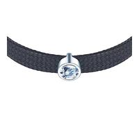 Yumilok Kette Damen Halskette Collier 925 Sterling Silber Choker Zirkonia Lederseil schwarz für Damen Freundin